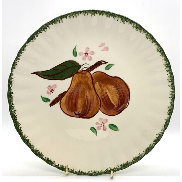 Blue Ridge 8.5" Plate Pears Country Fair Luncheon Southern Potteries Vintage USA - Picture 10 of 10